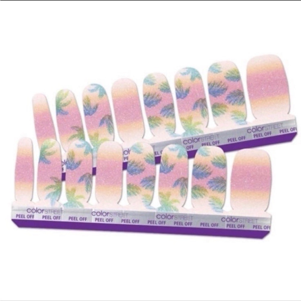 *Retired* Color Street: Cabana Breeze | Beach Tropical Palm Tree Orange Pink - Picture 11 of 11